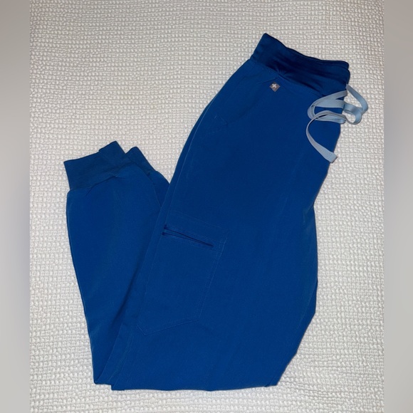 High Waisted Zamora Jogger Scrub Pants; Royal Blue - Picture 1 of 1